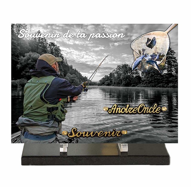 plaque funeraire motif mer pecheur