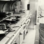 a chef cooking in a kitchen