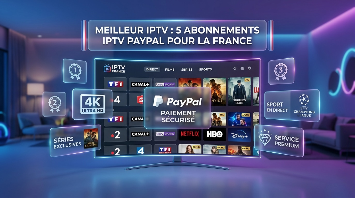 Meilleur IPTV : 5 Abonnements IPTV PayPal pour la France